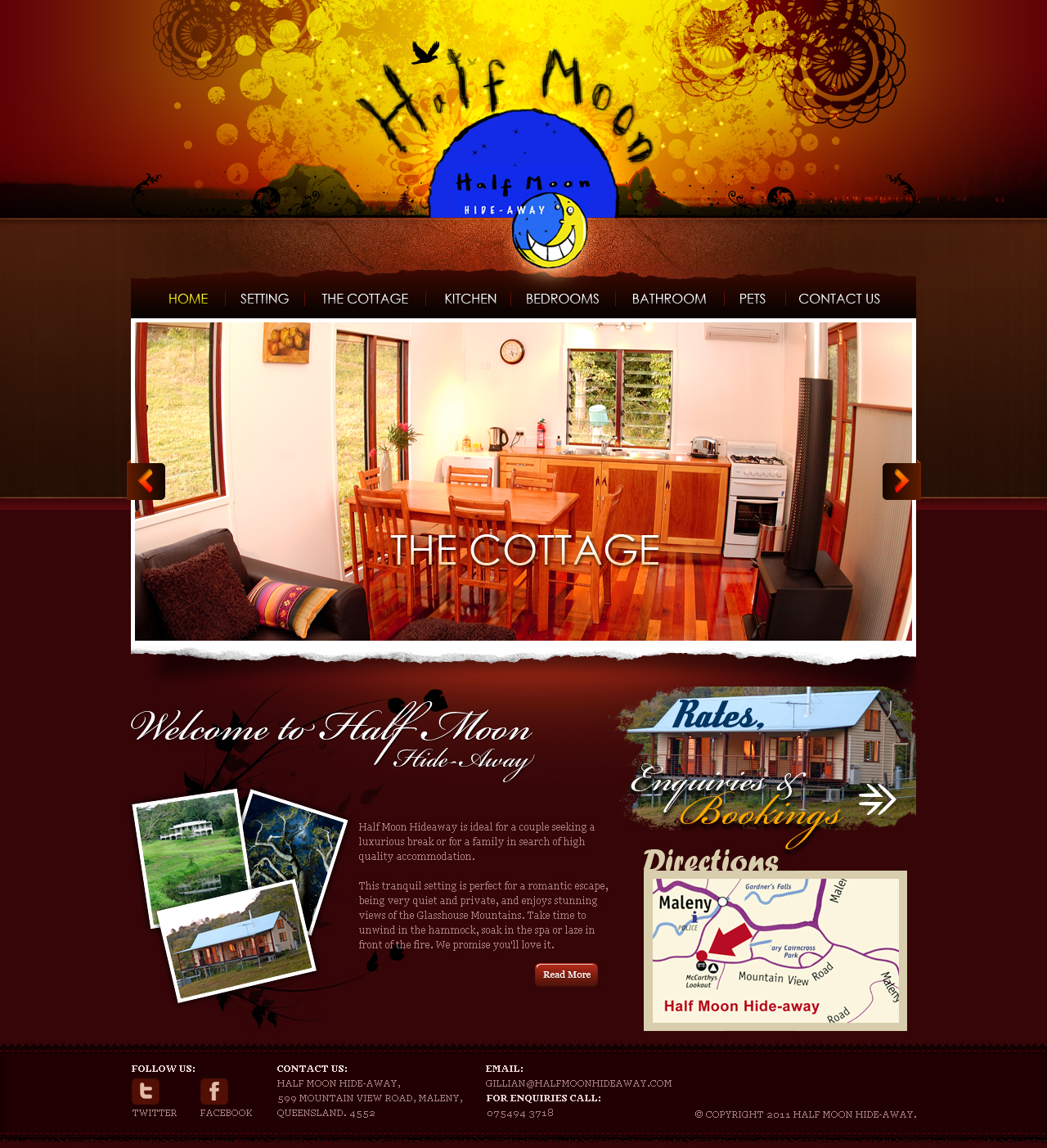 Web Design by Mayank Patel for Half Moon Hideaway | Design #362116