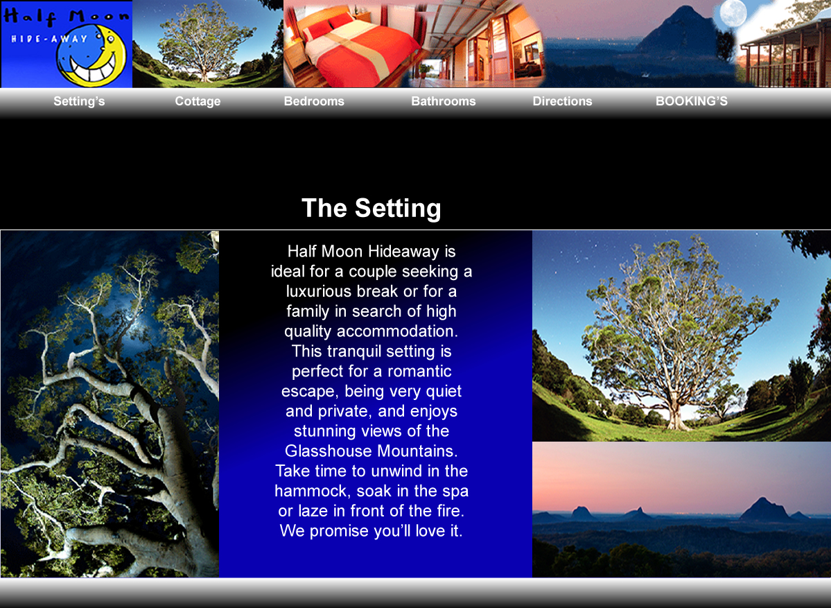 Web Design by VisDesign for Half Moon Hideaway | Design #359369