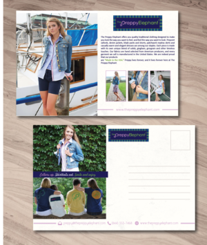 Postcard Design by alex989 for The Preppy Elephant | Design: #6808743