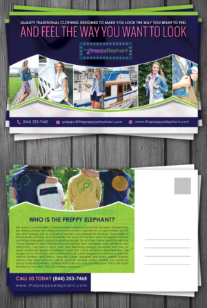 Postcard Design by debdesign for The Preppy Elephant | Design: #6809723