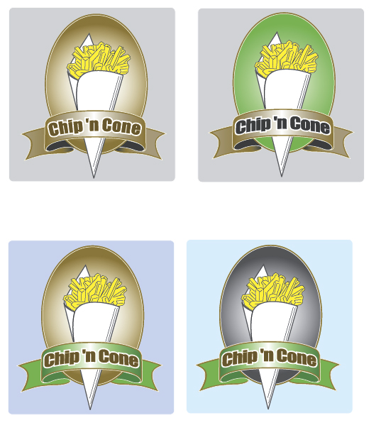 Logo-Design von Gill Taylor Design+Management für Chip 'n Cone | Design #11135