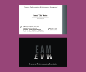 Business Card Design by Axaviy Design for EAM Strategic Implementation | Design: #6825973