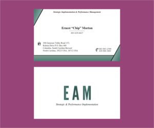 Visitenkarten-Design von Axaviy Design für EAM Strategic Implementation | Design: #6834476