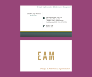 Visitenkarten-Design von Axaviy Design für EAM Strategic Implementation | Design: #6840840