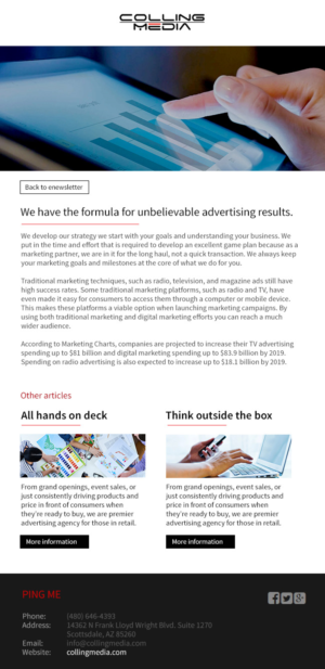 Email Marketing Design by Nova Interaction for this project | Design: #6954116