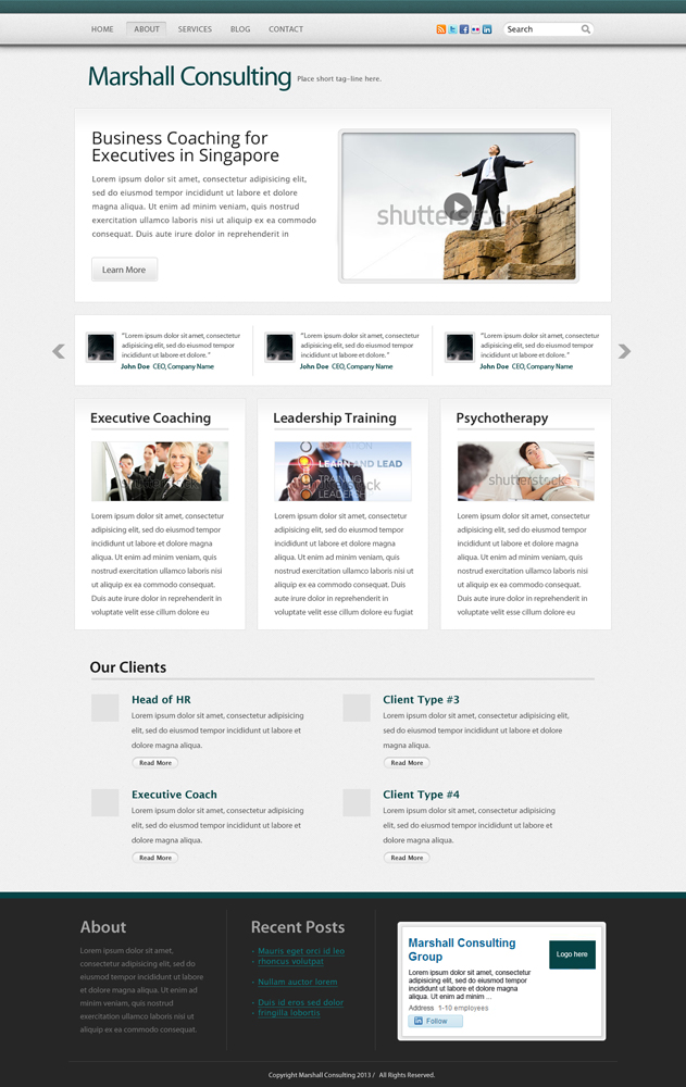 Web Design by WebRubiks for Marshall Consulting Pte. Ltd. | Design #1766642