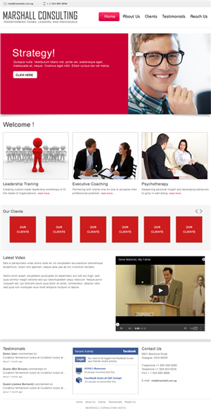 Web Design by silver1234 for Marshall Consulting Pte. Ltd. | Design #1770486