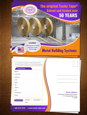 Postcard Design by creative.bugs for ITW Polymers Sealants North America | Design: #6877979