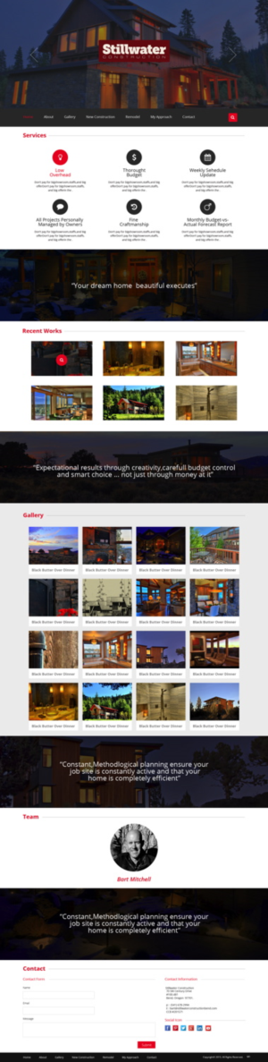 Web Design by pb for Stillwater Construction | Design: #6829217
