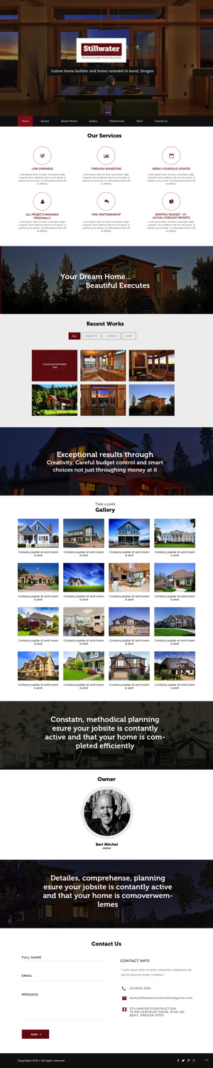 Web Design by pb for Stillwater Construction | Design: #6829254