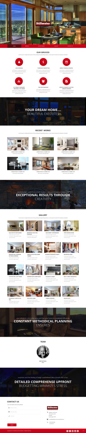 Web Design by pb for Stillwater Construction | Design: #6829273