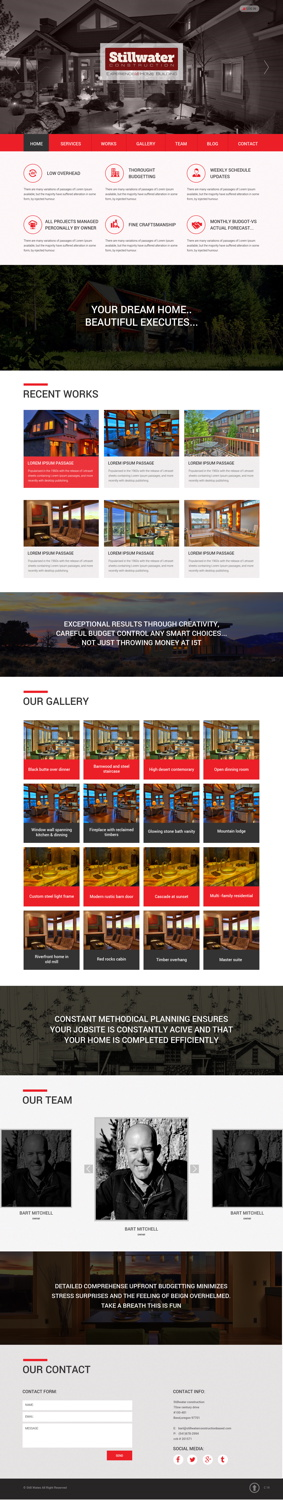 Web Design by pb for Stillwater Construction | Design: #6829337