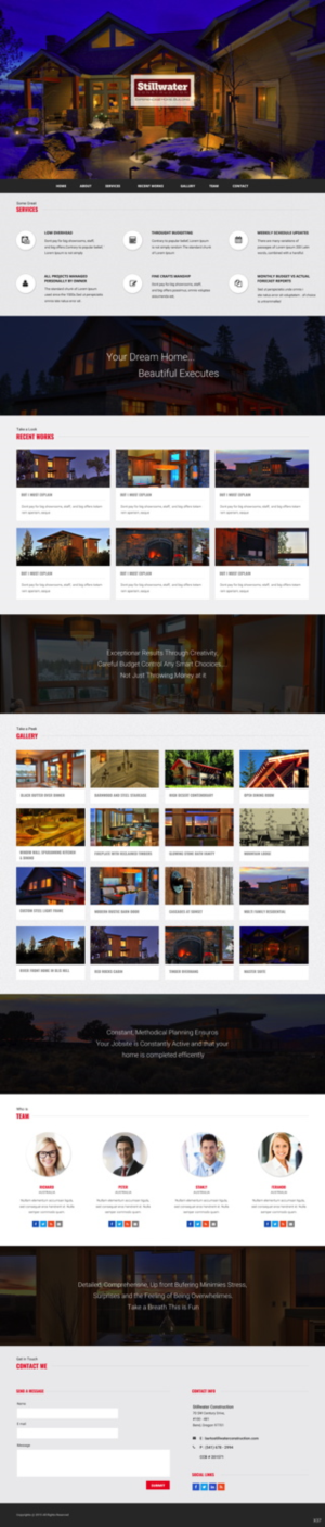 Web Design by pb for Stillwater Construction | Design: #6829355