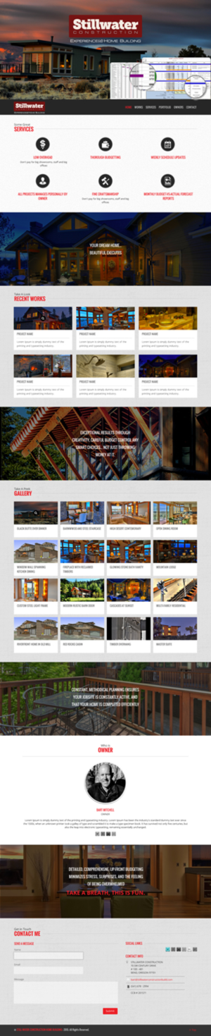 Web Design by rightway for Stillwater Construction | Design: #6820879