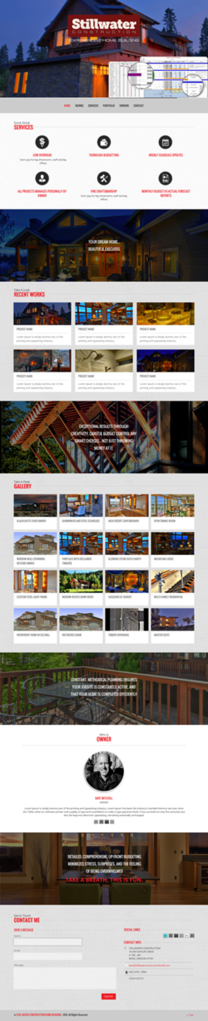 Web Design by rightway for Stillwater Construction | Design: #6824070