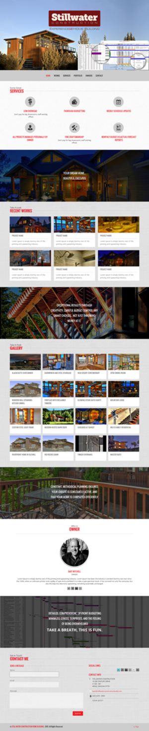 Web Design by rightway for Stillwater Construction | Design: #6824523