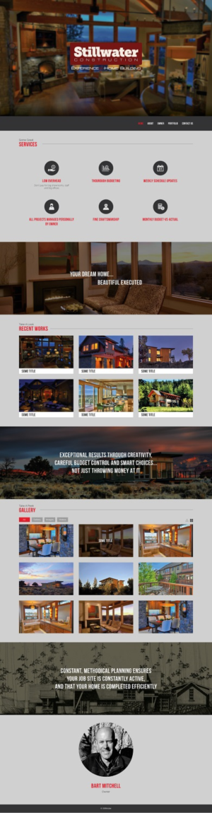Web Design by dii for Stillwater Construction | Design: #6847839