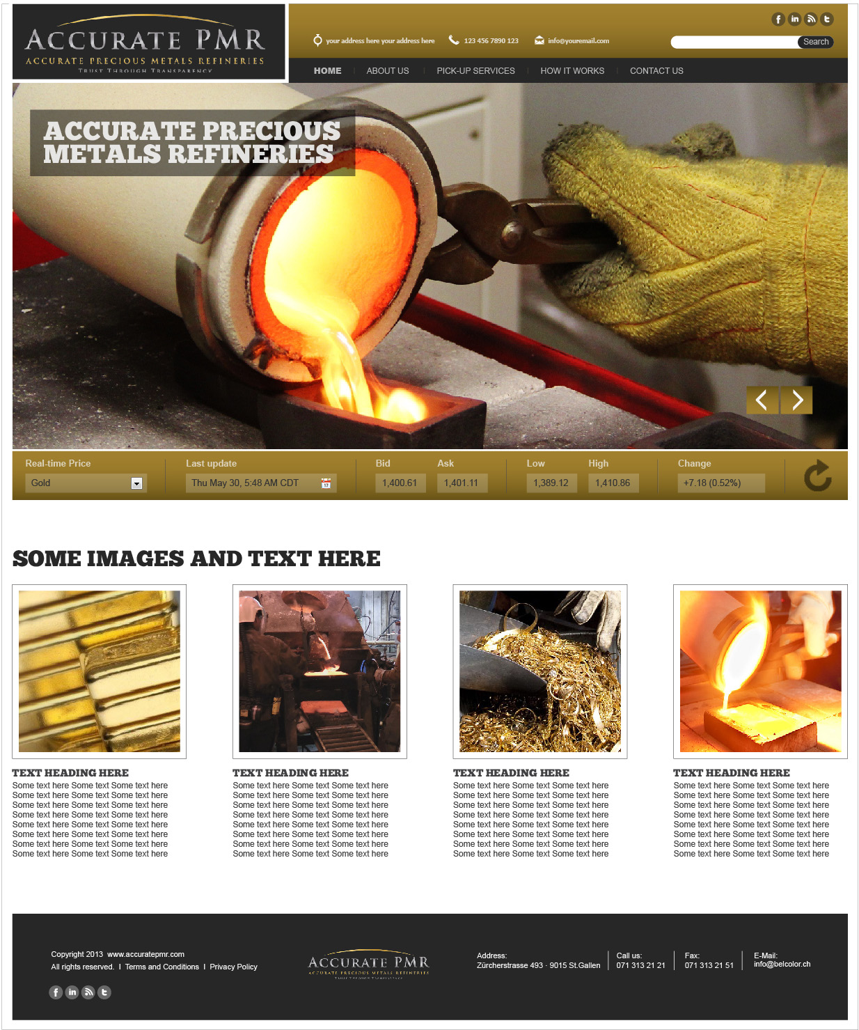 Web Design by tahir for Accurate Precious Metals Refineries Inc. | Design #1871897
