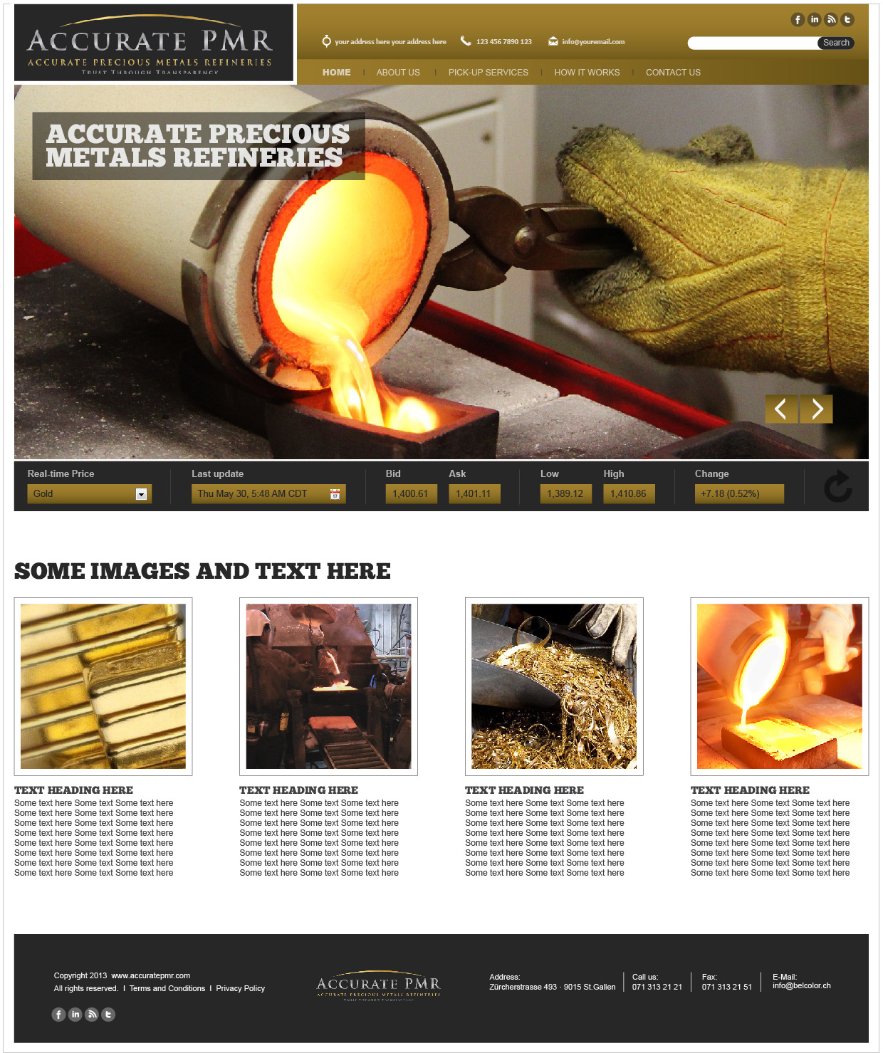 Diseño Web por tahir para Accurate Precious Metals Refineries Inc. | Diseño #1871898