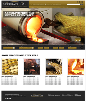 Web Design by tahir for Accurate Precious Metals Refineries Inc. | Design: #1871898