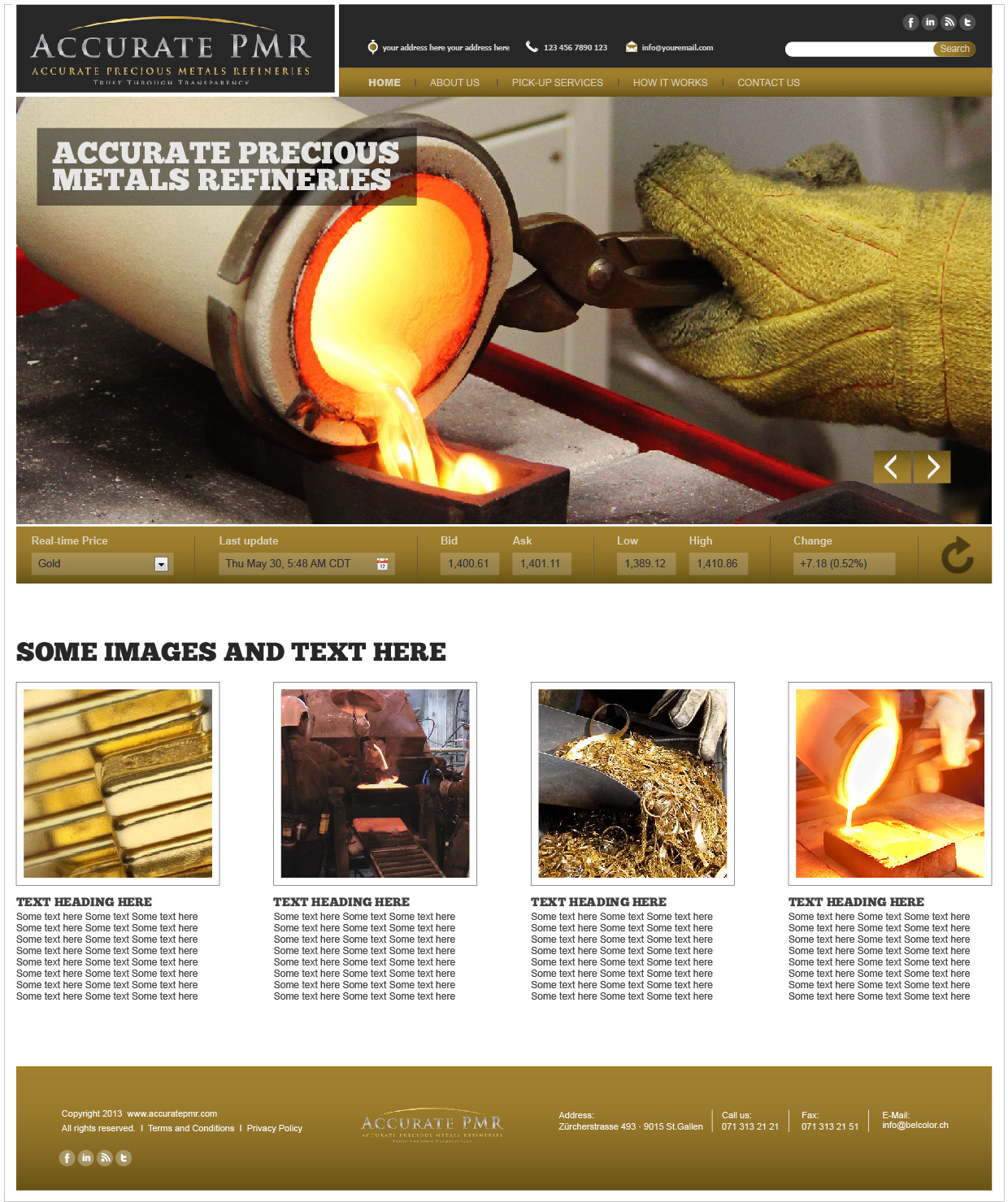 Web-Design von tahir für Accurate Precious Metals Refineries Inc. | Design #1871902