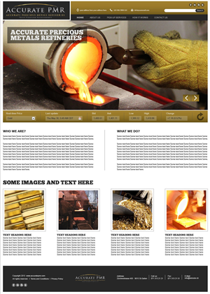 Web Design by tahir for Accurate Precious Metals Refineries Inc. | Design: #1871913