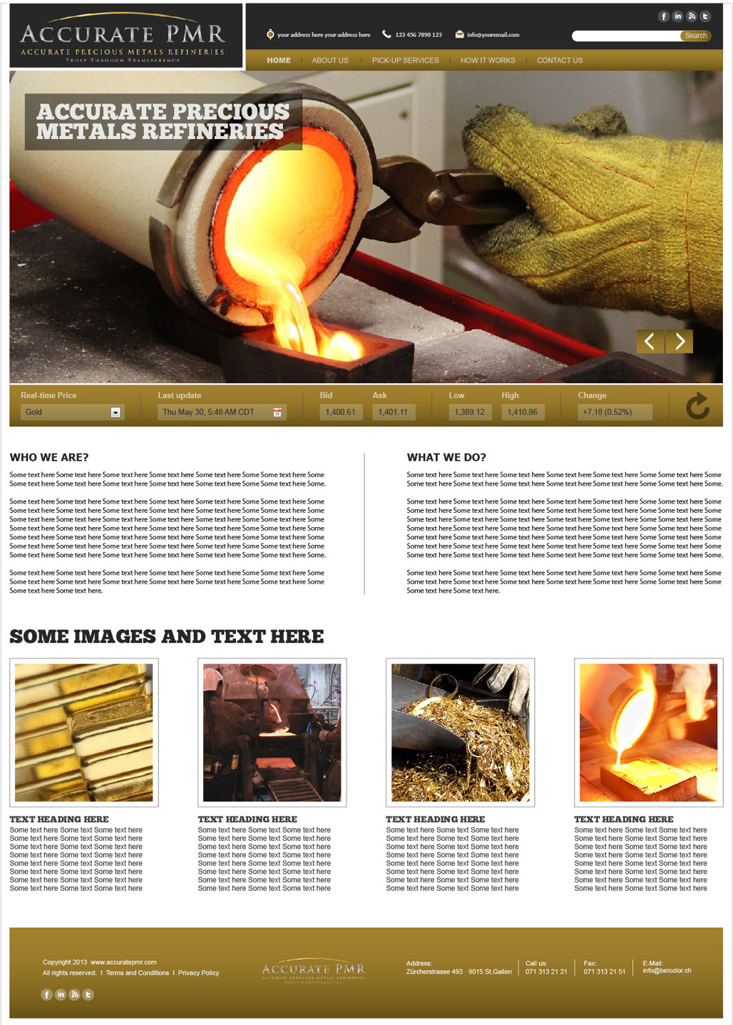 Web Design by tahir for Accurate Precious Metals Refineries Inc. | Design #1871918