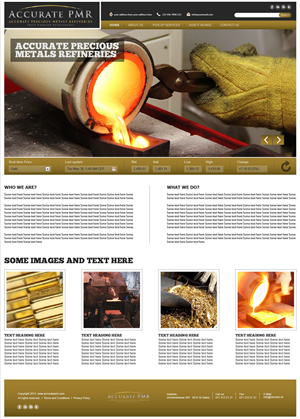 Web Design by tahir for Accurate Precious Metals Refineries Inc. | Design: #1871918