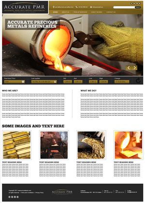 Web Design by tahir for Accurate Precious Metals Refineries Inc. | Design: #1871919