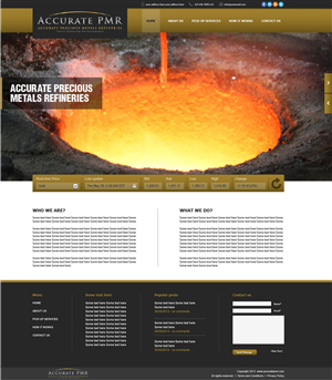 Web Design by tahir for Accurate Precious Metals Refineries Inc. | Design: #1872159