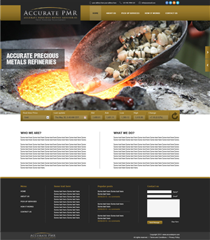 Web Design by tahir for Accurate Precious Metals Refineries Inc. | Design: #1872170