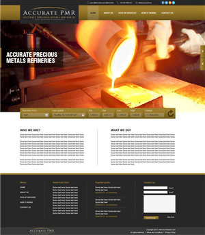 Web Design by tahir for Accurate Precious Metals Refineries Inc. | Design: #1872176