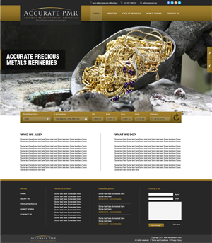 Web Design by tahir for Accurate Precious Metals Refineries Inc. | Design: #1872180