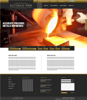 Web Design by tahir for Accurate Precious Metals Refineries Inc. | Design: #1872191