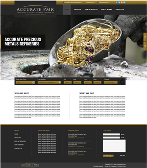 Web Design by tahir for Accurate Precious Metals Refineries Inc. | Design: #1872195