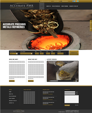 Web Design by tahir for Accurate Precious Metals Refineries Inc. | Design: #1875216