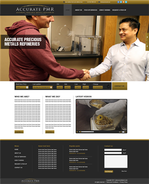 Web Design by tahir for Accurate Precious Metals Refineries Inc. | Design: #1875233