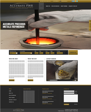 Web Design by tahir for Accurate Precious Metals Refineries Inc. | Design: #1875238