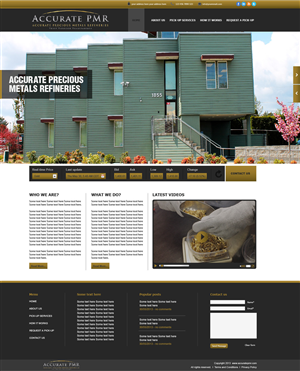 Web Design by tahir for Accurate Precious Metals Refineries Inc. | Design: #1875243