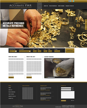 Web Design by tahir for Accurate Precious Metals Refineries Inc. | Design: #1875247