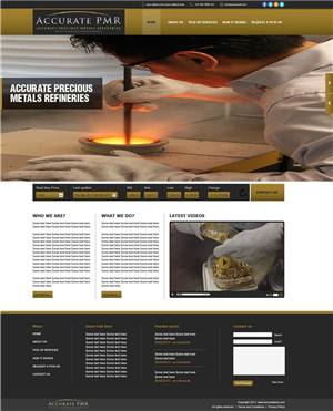 Web Design by tahir for Accurate Precious Metals Refineries Inc. | Design: #1875341
