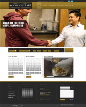 Web Design by tahir for Accurate Precious Metals Refineries Inc. | Design: #1875344
