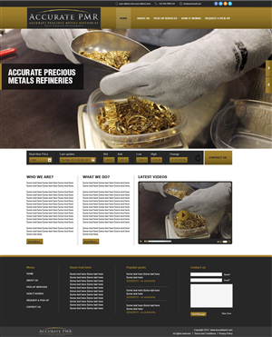 Web Design by tahir for Accurate Precious Metals Refineries Inc. | Design: #1875345