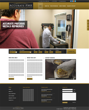 Web Design by tahir for Accurate Precious Metals Refineries Inc. | Design: #1875355
