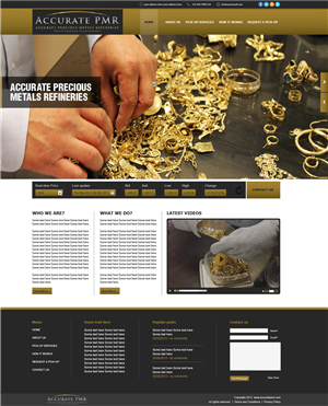 Web Design by tahir for Accurate Precious Metals Refineries Inc. | Design: #1875356