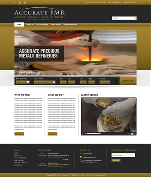 Web Design by tahir for Accurate Precious Metals Refineries Inc. | Design: #1875871