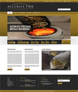 Web Design by tahir for Accurate Precious Metals Refineries Inc. | Design: #1875878