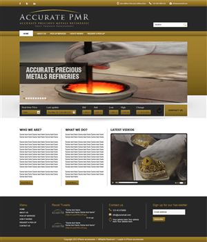 Web Design by tahir for Accurate Precious Metals Refineries Inc. | Design: #1875880