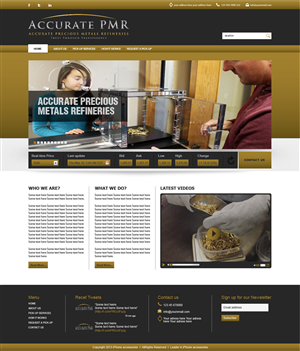 Web Design by tahir for Accurate Precious Metals Refineries Inc. | Design: #1875884