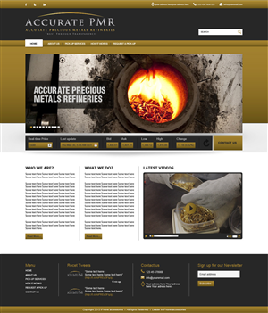 Web Design by tahir for Accurate Precious Metals Refineries Inc. | Design: #1875886
